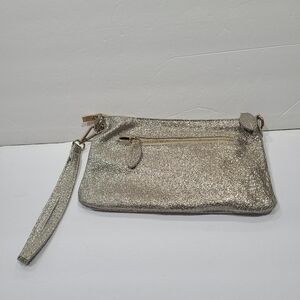 Street Level Elegant Silver Clutch Bag